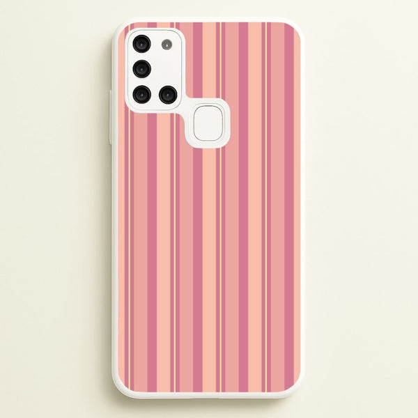 Pink And Yellow Stripes  - Patterns Phone Case for Galaxy A21s