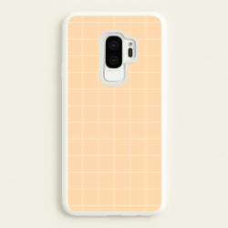 Criss Cross Peach Stripes  - Patterns Phone Case for Galaxy S9 Plus