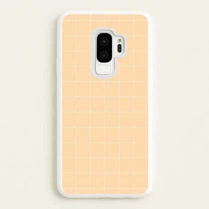 Criss Cross Peach Stripes  - Patterns Phone Case for Galaxy S9 Plus