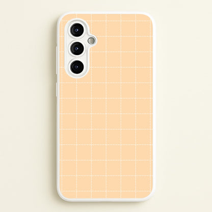 Criss Cross Peach Stripes  - Patterns Phone Case for Galaxy A54