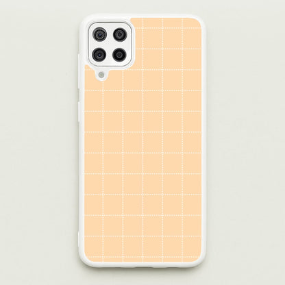 Criss Cross Peach Stripes  - Patterns Phone Case for Galaxy A12