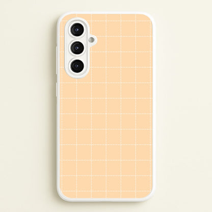 Criss Cross Peach Stripes  - Patterns Phone Case for Galaxy A16