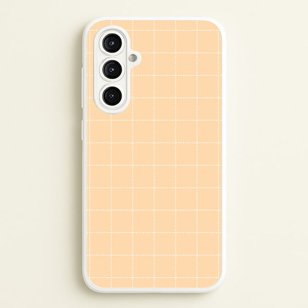 Criss Cross Peach Stripes  - Patterns Phone Case for Galaxy A16