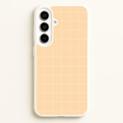 Criss Cross Peach Stripes  - Patterns Phone Case for Galaxy A56