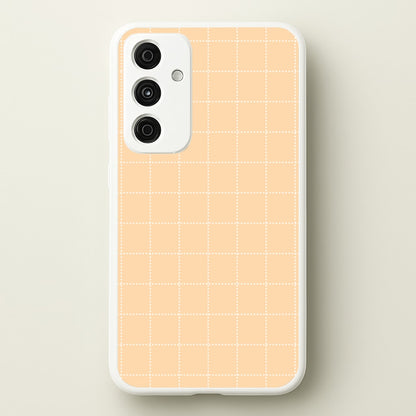 Criss Cross Peach Stripes  - Patterns Phone Case for Galaxy A15