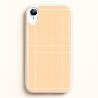 Criss Cross Peach Stripes  - Patterns Phone Case for iPhone XR