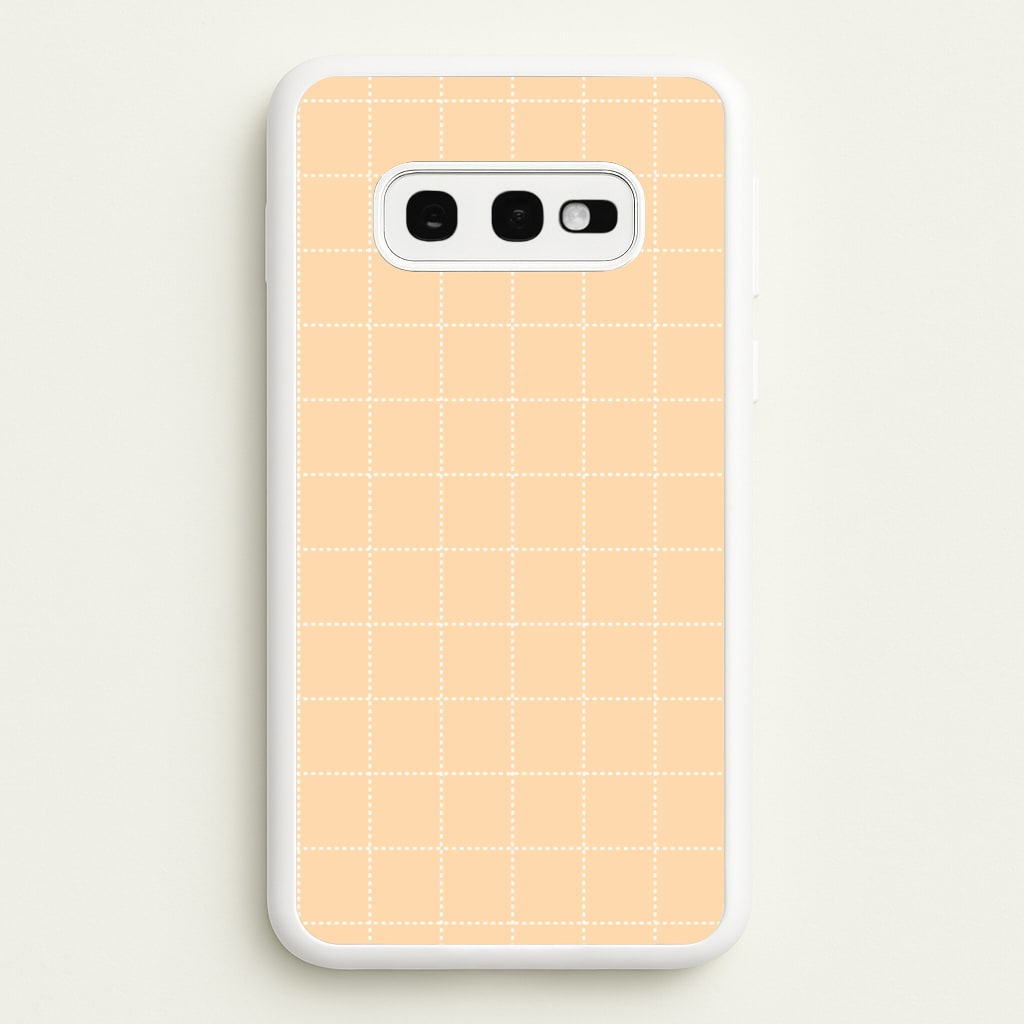 Criss Cross Peach Stripes  - Patterns Phone Case for Galaxy S10e