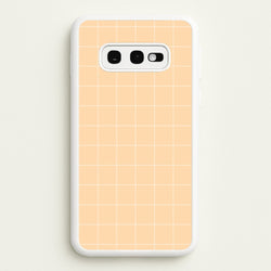 Criss Cross Peach Stripes  - Patterns Phone Case for Galaxy S10e