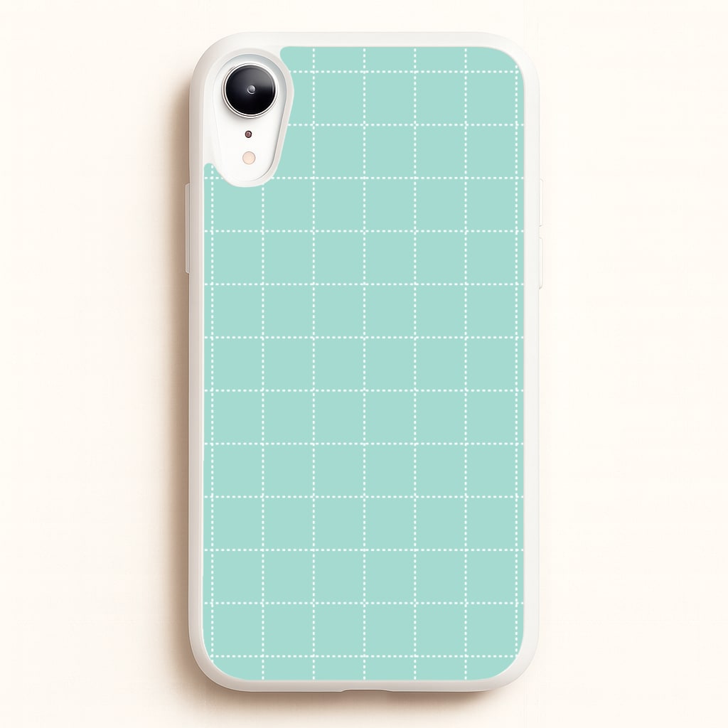 Criss Cross Cyan Stripes  - Patterns Phone Case for iPhone XR