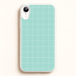 Criss Cross Cyan Stripes  - Patterns Phone Case for iPhone XR
