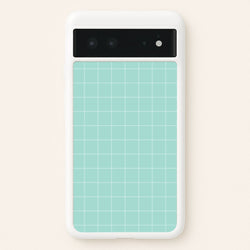 Criss Cross Cyan Stripes  - Patterns Phone Case for Google Pixel 6