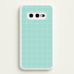 Criss Cross Cyan Stripes  - Patterns Phone Case for Galaxy S10e