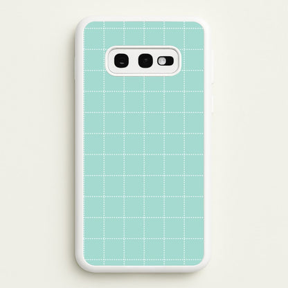 Criss Cross Cyan Stripes  - Patterns Phone Case for Galaxy S10e