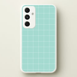 Criss Cross Cyan Stripes  - Patterns Phone Case for Galaxy A35