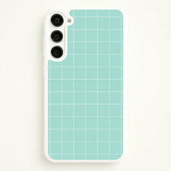 Criss Cross Cyan Stripes  - Patterns Phone Case for Galaxy S23 Plus