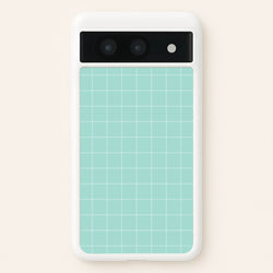 Criss Cross Cyan Stripes  - Patterns Phone Case for Google Pixel 8a