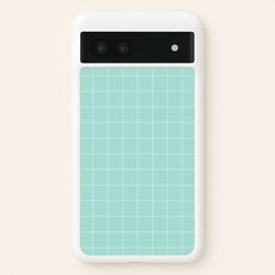 Criss Cross Cyan Stripes  - Patterns Phone Case for Google Pixel 6a