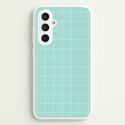 Criss Cross Cyan Stripes  - Patterns Phone Case for Galaxy S23FE