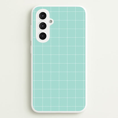 Criss Cross Cyan Stripes  - Patterns Phone Case for Galaxy S23FE