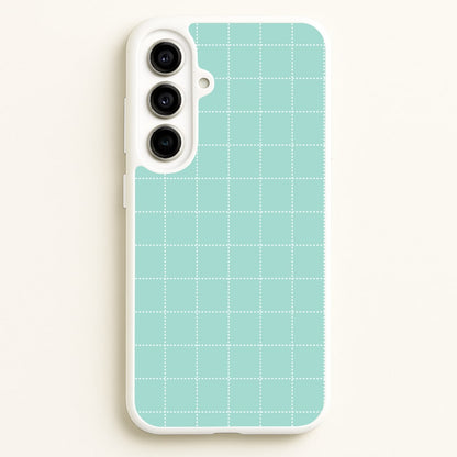Criss Cross Cyan Stripes  - Patterns Phone Case for Galaxy A56