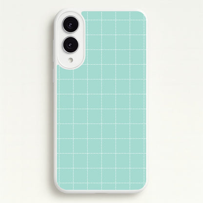 Criss Cross Cyan Stripes  - Patterns Phone Case for Galaxy S25 Edge