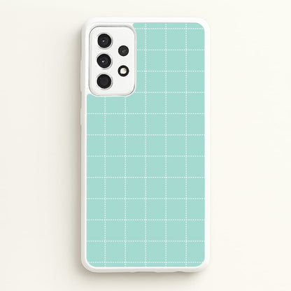 Criss Cross Cyan Stripes  - Patterns Phone Case for Galaxy A52 / A52s