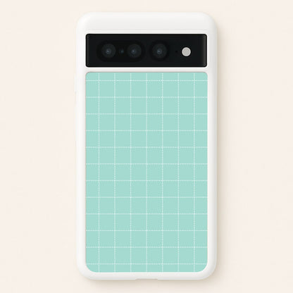 Criss Cross Cyan Stripes  - Patterns Phone Case for Google Pixel 7 Pro