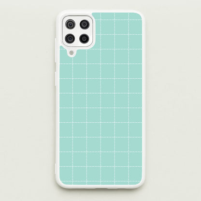 Criss Cross Cyan Stripes  - Patterns Phone Case for Galaxy A12