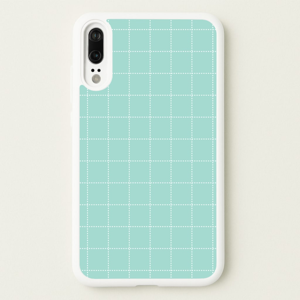 Criss Cross Cyan Stripes  - Patterns Phone Case for Huawei P20