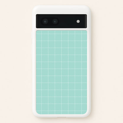 Criss Cross Cyan Stripes  - Patterns Phone Case for Google Pixel 7a