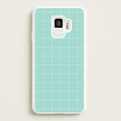 Criss Cross Cyan Stripes  - Patterns Phone Case for Galaxy S9