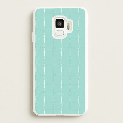 Criss Cross Cyan Stripes  - Patterns Phone Case for Galaxy S9