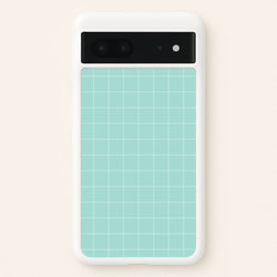 Criss Cross Cyan Stripes  - Patterns Phone Case for Google Pixel 7