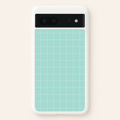 Criss Cross Cyan Stripes  - Patterns Phone Case for Google Pixel 7