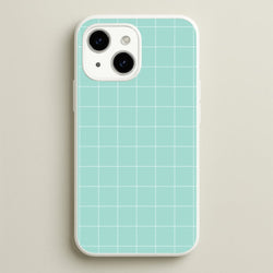 Criss Cross Cyan Stripes  - Patterns Phone Case for iPhone 14