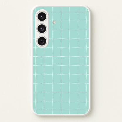 Criss Cross Cyan Stripes  - Patterns Phone Case for Galaxy S24 Plus