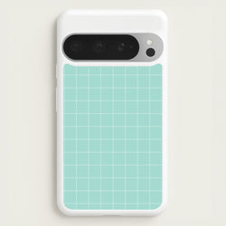 Criss Cross Cyan Stripes  - Patterns Phone Case for Google Pixel 9 Pro XL