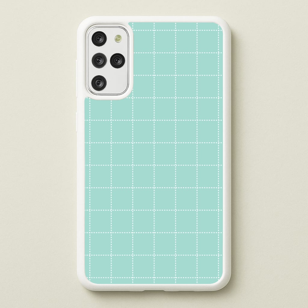 Criss Cross Cyan Stripes  - Patterns Phone Case for Galaxy S20 Plus
