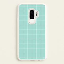 Criss Cross Cyan Stripes  - Patterns Phone Case for Galaxy S9 Plus