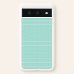 Criss Cross Cyan Stripes  - Patterns Phone Case for Google Pixel 8