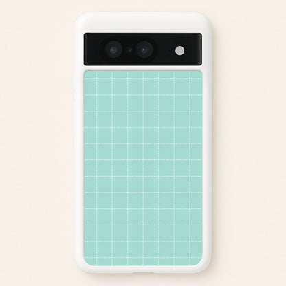 Criss Cross Cyan Stripes  - Patterns Phone Case for Google Pixel 8