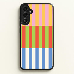 Colourful Stripes Pattern  - Patterns Phone Case for Galaxy A34