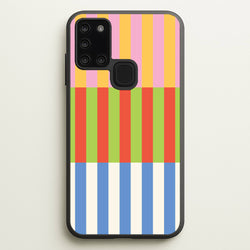 Colourful Stripes Pattern  - Patterns Phone Case for Galaxy A21s