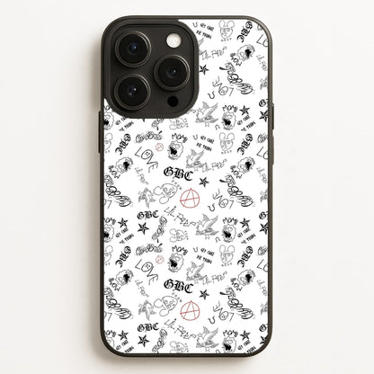 Tattoos - Peep  - Lil Peep Phone Case for iPhone 16 Pro Max