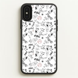 Tattoos - Peep  - Lil Peep Phone Case for iPhone XS Max