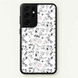Tattoos - Peep  - Lil Peep Phone Case for Galaxy S21 Ultra