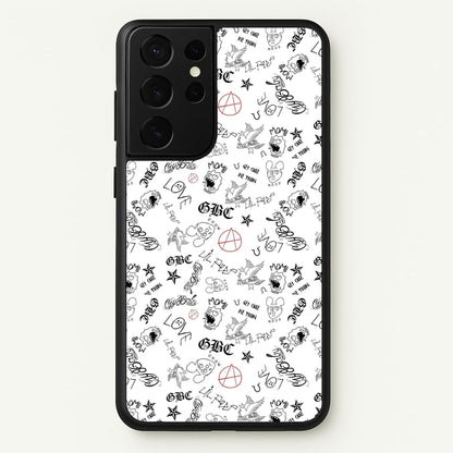 Tattoos - Peep  - Lil Peep Phone Case for Galaxy S21 Ultra