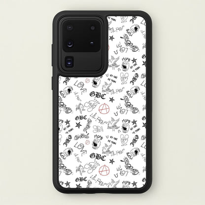 Tattoos - Peep  - Lil Peep Phone Case for Galaxy S20 Ultra