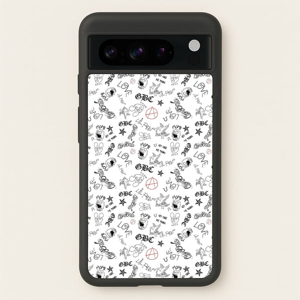 Tattoos - Peep  - Lil Peep Phone Case for Google Pixel 8 Pro