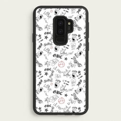 Tattoos - Peep  - Lil Peep Phone Case for Galaxy S9 Plus